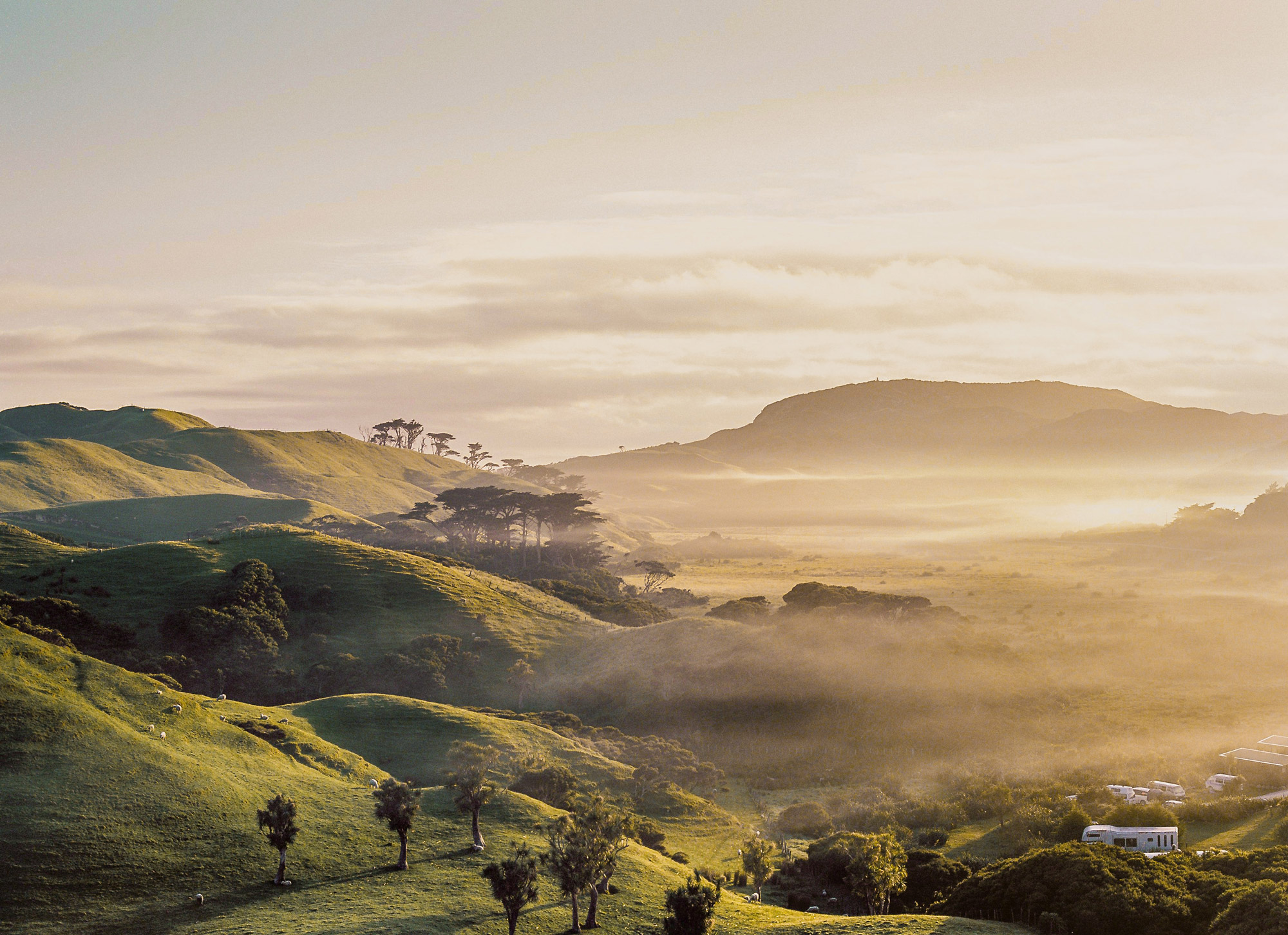 Sunrise over the hills - New Zealand